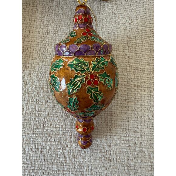 VINTAGE 2003 Home For The Holidays CLOISONNE Collection Christmas Ornament 4.5" - Picture 1 of 9